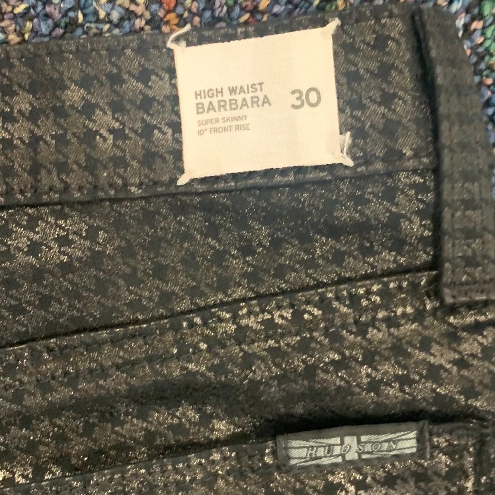 NWT Hudson Barbara High waist houndstooth print 30